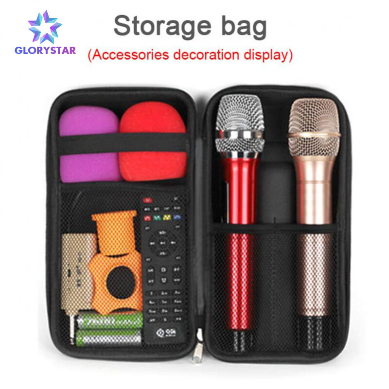 Wireless Microphone Storage Bag Shockproof Hard Case Carry Bag For Travelling Camping Business Trip
