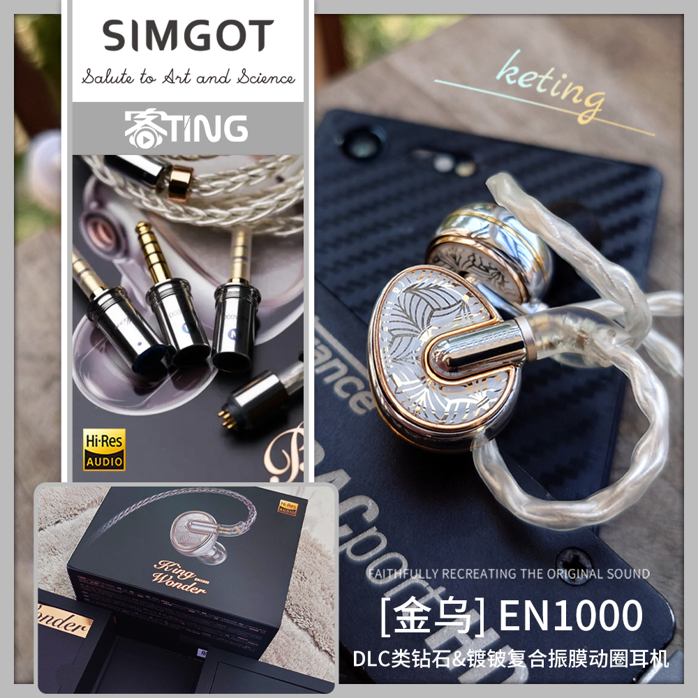 Simgot/Simgot En1000 Jinwu Dynamic Coil in-Ear HiFi Wired Headset Monitor Game Earplugs