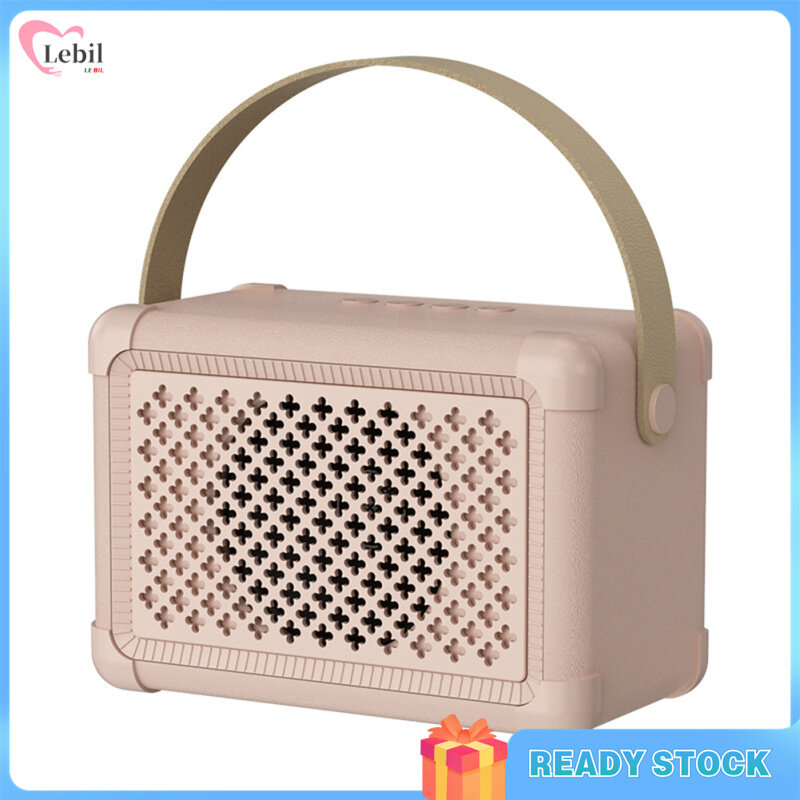 Lebilberry【Fast Delivery】N10 Retro Bluetooth-compatible Speaker Wireless Portable Mini Radio Aux Subwoofer Home Small Speaker