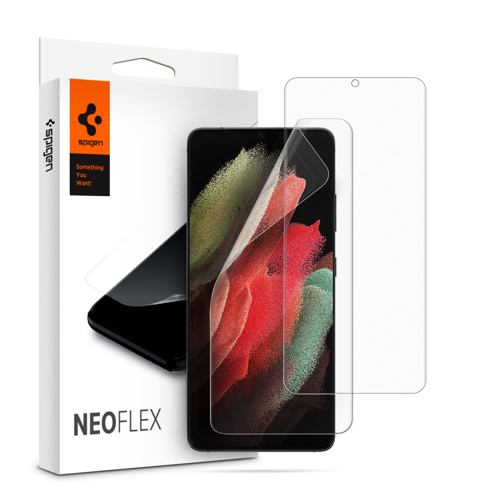 SPIGEN 2Pack Screen Protector for Galaxy S23 Ultra / S22 Ultra / S21 Ultra [Neo flex] Edge-to-Edge Coverage Flexible Film for Curved Screens / Samsung Galaxy S23, S22, S21 Ultra Screen Protector