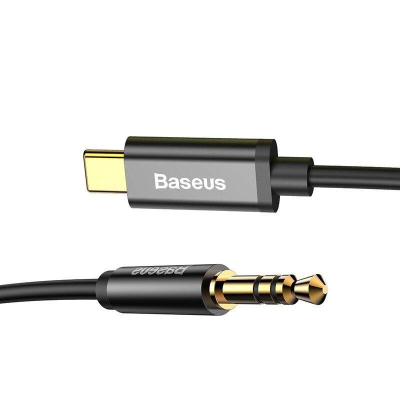 Baseus USB Type C Aux Audio Cable 3.5mm Jack Female Speaker Cable For Headphone Aux Cord For xiaomi Huawei Samsung