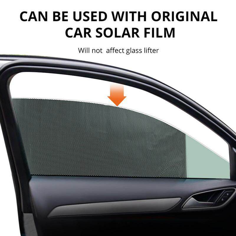 2PCS 63x42cm Car Sun Shades Film Sun Protection Window Cover PVC Sunshade Side Window Shield with Small Holes