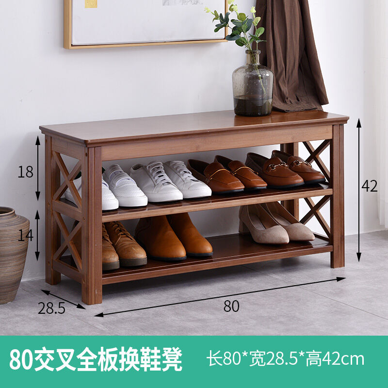 Shoe Changing Stool Solid Wood Shoe Cabinet Door Shoe Cabinet Stool Sitting Bench Home Long Stool Hallway Shoe Rack Long Stool