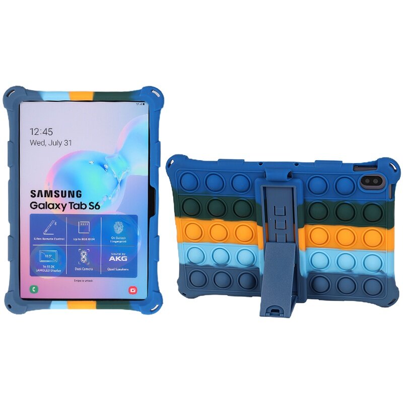 Realme Pad 10.4 2021 Soft Bubble Silicone Cute Case Kids Pop Kickstand Fidget Toy TPU Soft Cover Realme Pad 10.4"