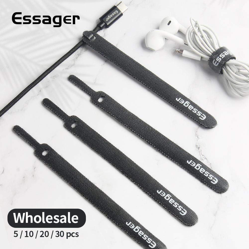 Essager 5pcs/10pcs/20pcs/30pcs Cable Tie Wire Winder Nylon Organizer For Earphone Charger Cord Protector Mouse Wire Winder Protection HDMI Aux USB Cable Management Wire Organizer