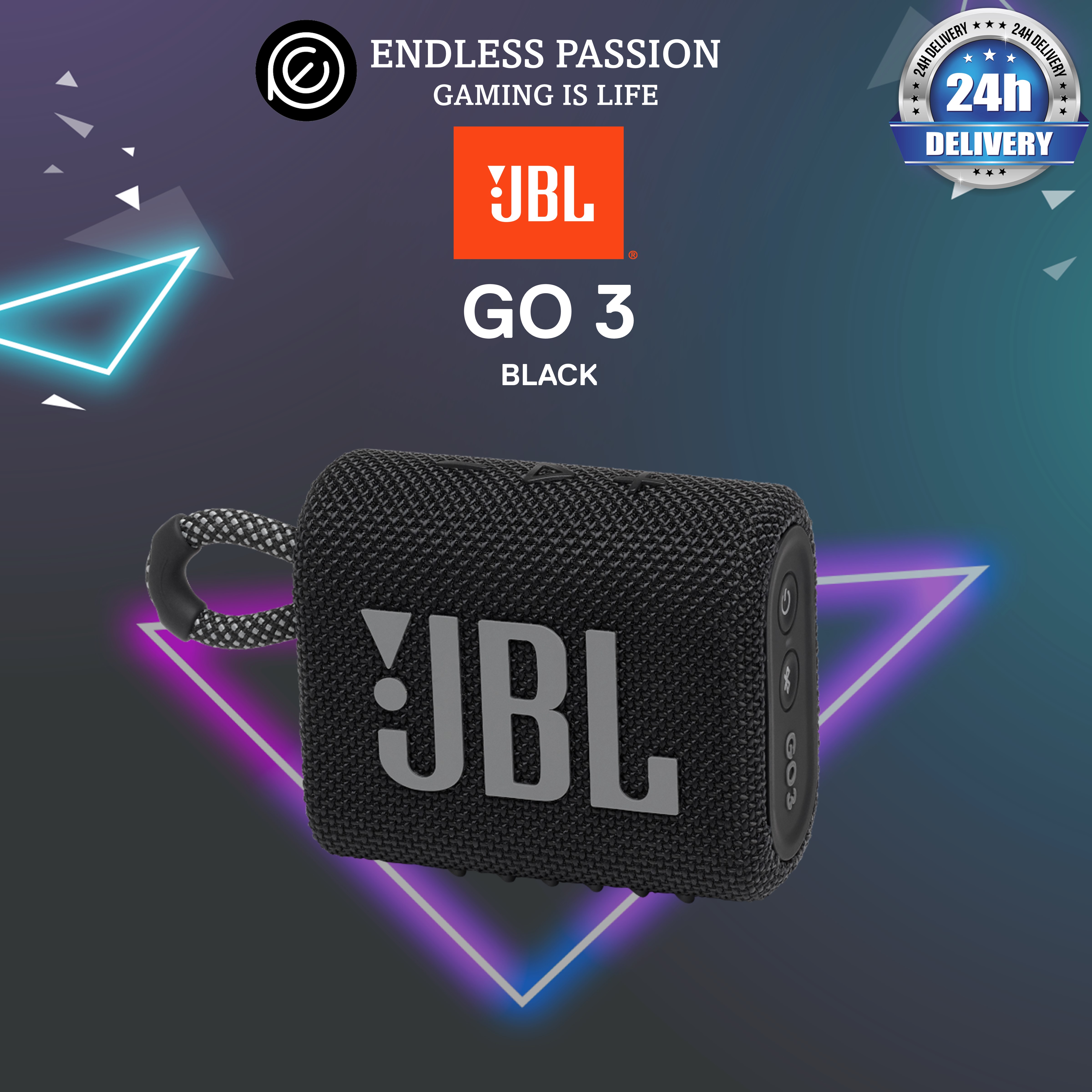 JBL Go 3 Portable Speaker with Bluetooth, Built-in Battery, Waterproof and Dustproof Feature