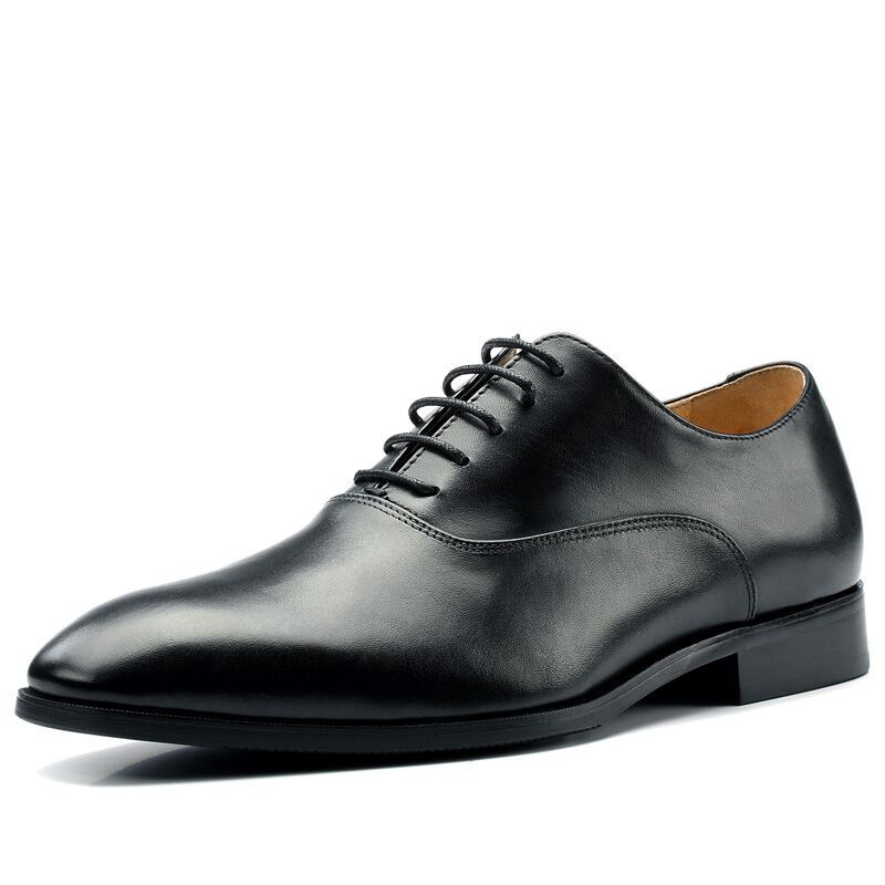 Handmade Business Formal Leather Shoes Men's British Pointed Italian Suit Derby Shoes Genuine Leather Small Men's Shoes