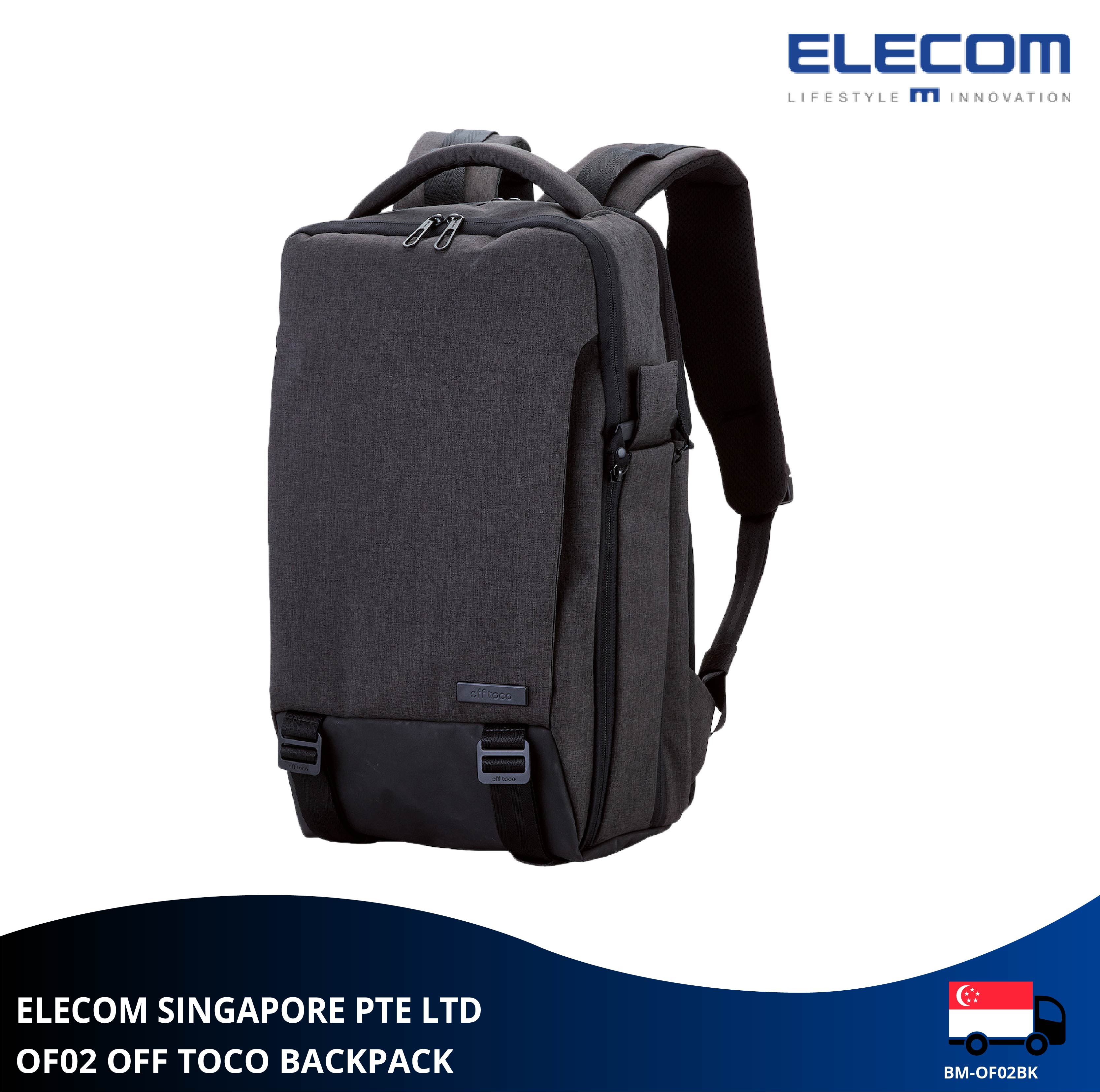 ELECOM OFF TOCO OF02 3-Way 15.6 Laptop Backpack/ School Bag/ Casual Wear/ Office/ Water-Resistant/ Camera Backpack/ Unisex/ Backpack for Men & Women / Sony/ Nikon/ Canon/ Pentax