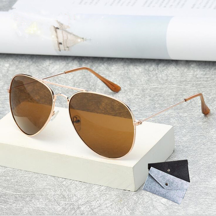 FateSky Metal Frame Night Vision Men Sunglasses Fashion Gold Frame Alloy Anti UV Sun Glasses Women Charm