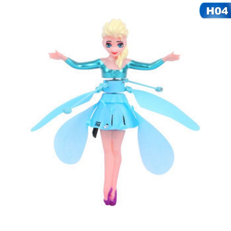New Flying Fairy Infrared Electronic Induction Control Princess Animation Ice Anna Elsa Dolls Girls Toys New Year Birthday Present Christmas Gift