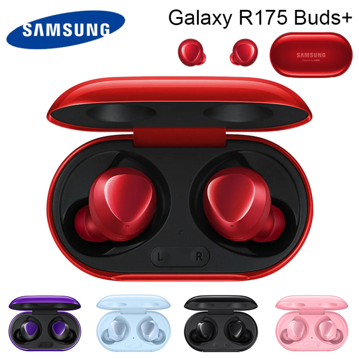 Samsung Galaxy Buds+ plus TWS true wireless earbuds sports waterproof bluetooth earphones wireless headphones with mic and noise cancellation volume control headset for music microphone stereo sound B