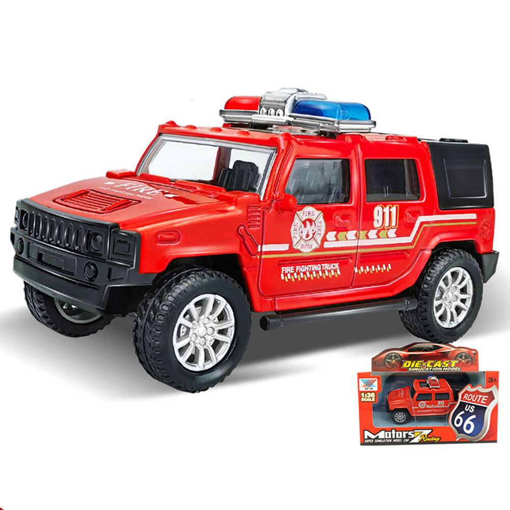 【Available,Fast Ship】1/36 Durable Simulation Metal Plastic Police Car Vehicle Pull Back Truck Model Kids Toy Christmas Gift