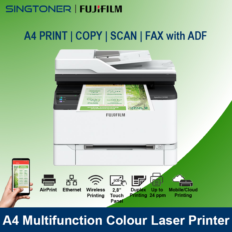 [Singapore Warranty] Fujifilm formerly Fuji Xerox ApeosPort C2410SD A4 Colour Multifunction Laser Printer C2410 SD Color Printer Colour Printer