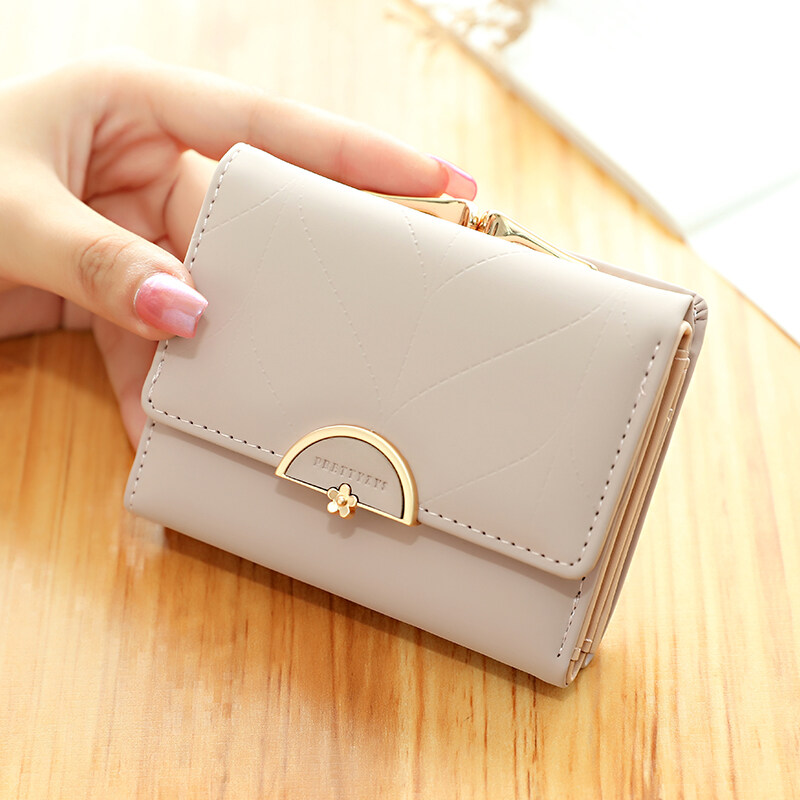 Wallets Fashion Women Wallets Multi-Function High Quality Small Wallet Purse Short Design Three Fold Coin Purse