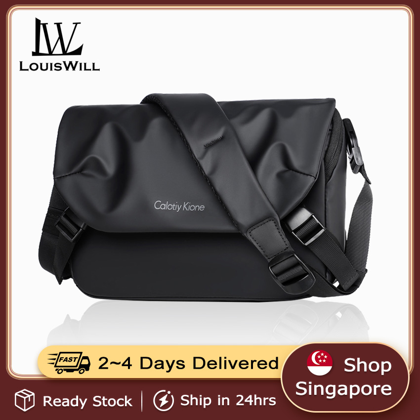 LouisWill Men's Crossbody Bags Shoulder Bag Oxford Cloth Waist Beg Men Bag Sports Bag Travel Bag with Water Resistant Multifunctional Chest Bag Anti-theft Sling Bag Shoulder Packs Pouch for Travel Spo