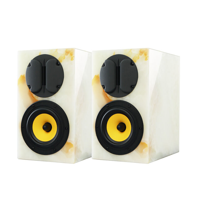 Qiyin HiVi Huiwei M1 Speaker Imported Natural White Topaz Stone High end Audio Color Starry Sky Black Collection Customization
