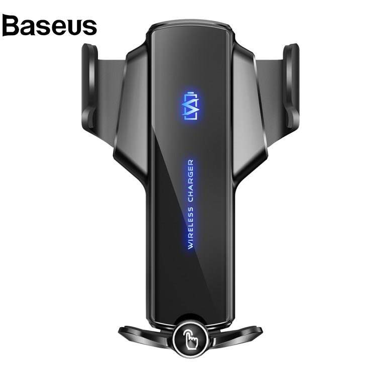 Baseus P9 Electric Locking Car Air Outlet Phone Holder 15W Wireless Charger Universal Cellphone Bracket