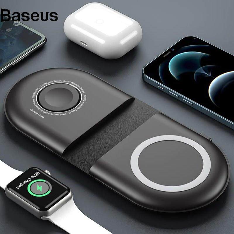 Baseus Wireless Phone Charger Holder for iPhone 12/13 Iwatch AirPods