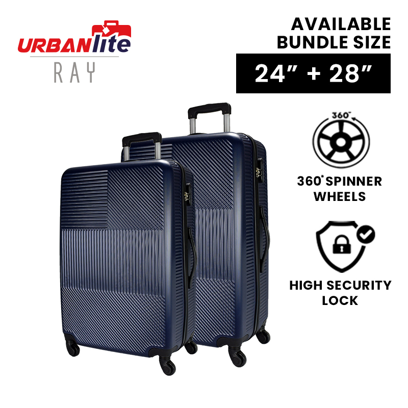[SG Ready Stock] URBANLite RAY - 24 inch+28 inch 360° Spinner Wheel ABS Hard Case Luggage ULH9917 3 Working Days For Delivery By Universal Traveller