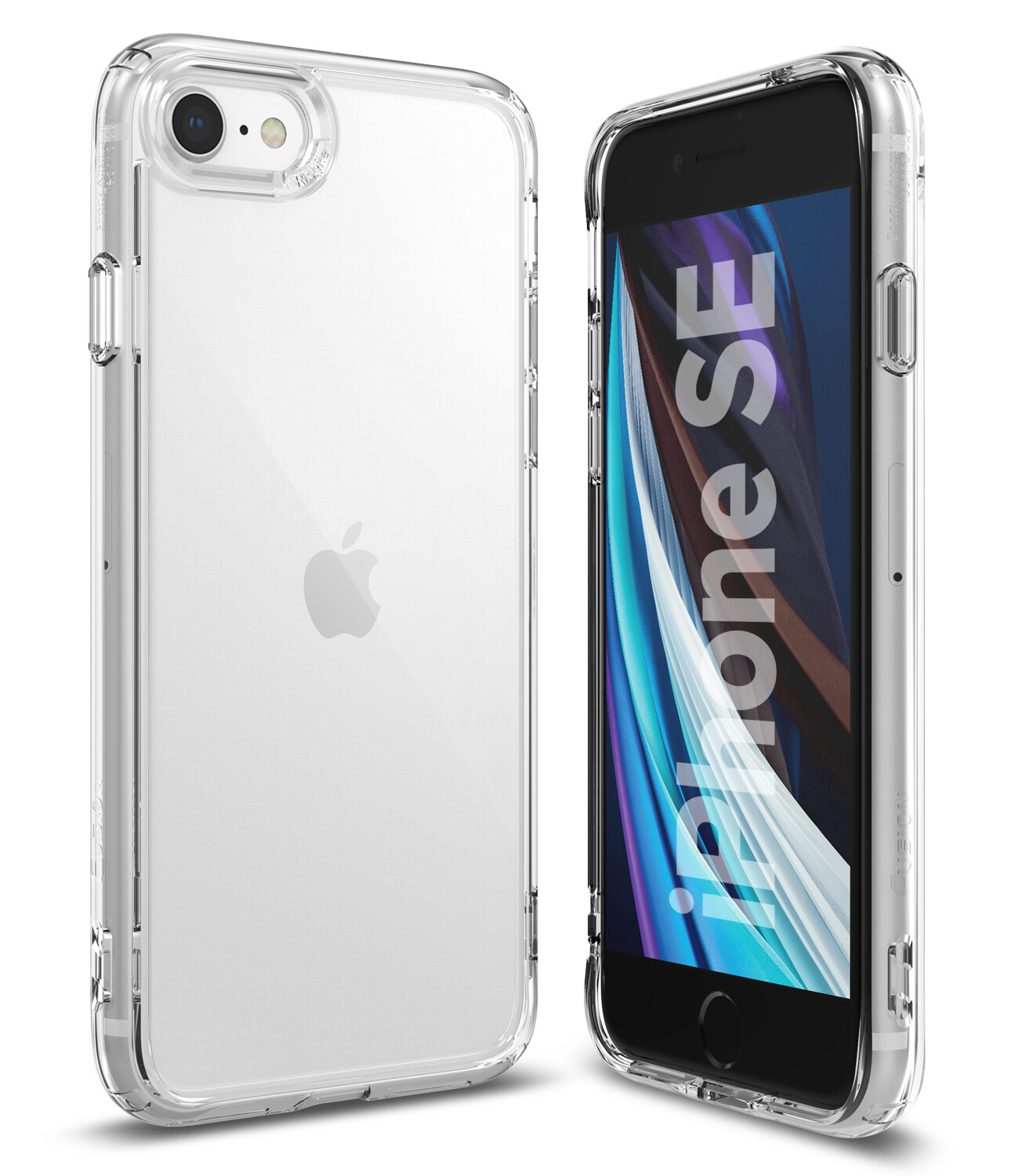 Ringke [FUSION] for iPhone SE 2020 Case (2nd Generation) iPhone 8 Case, Hard Clear PC Back [Drop Defense] Lightweight Upgraded Transparent TPU Bumper Cover with Wrist Strap