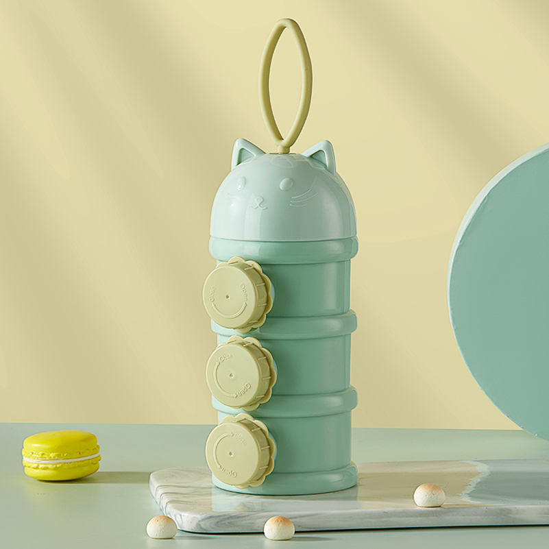 Boboduck Baby Food Milk Powder Airtight Portable Container  3 Layers Storage Bottle  Stackable Infant Formula Dispenser Box Detachable F9265
