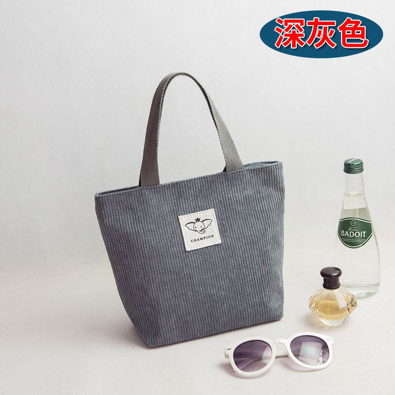 2022 Original New Portable Women's Bag Canvas Small Bag Korean Style Corduroy Simple Cloth Bag Versitile Fashion Handbag