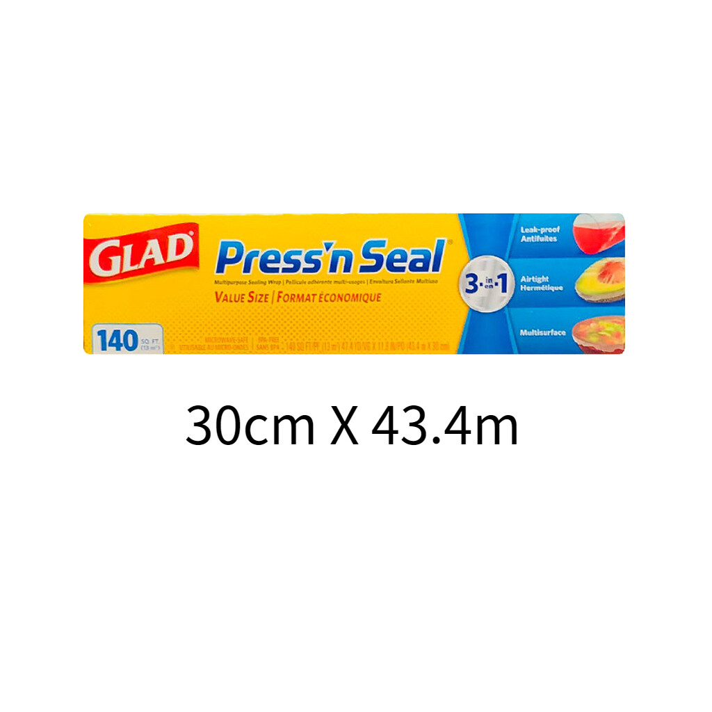 GLAD Press'n Seal Magic Wrap 30cm X 12.3m and 30cm X 43.4m