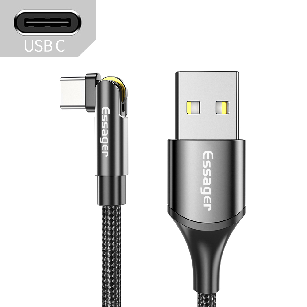 Essager 1m/2m USB Cable USB Type C USB Cable Durable Fast Charging Cable For Samsung Huawei MediaPad Honor Play Data Cable for Xiaomi USB Cord