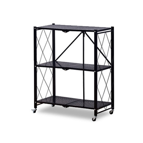 (JIJI.SG) CAMILLE Folding Storage Rack - Fully Foldable EASY INSTALL Full Metal Storage Rack Kitchen Rack / sd
