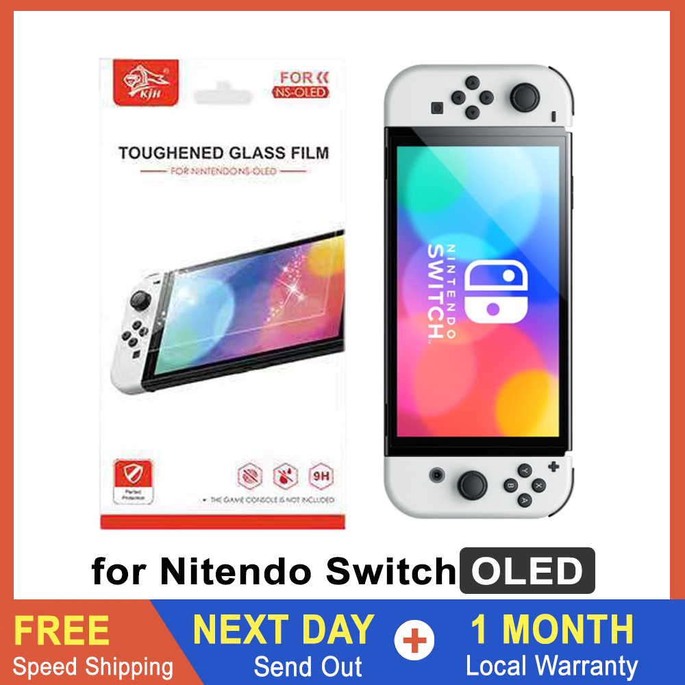 Nintendo Switch OLED Tempered Glass Screen Protector, HD Anti Scratch 0.33mm 9H Hardness Tempered Glass Protective Film for Nintendo Switch Nintendo Switch Lite Nintendo Switch OLED [Local Warranty]