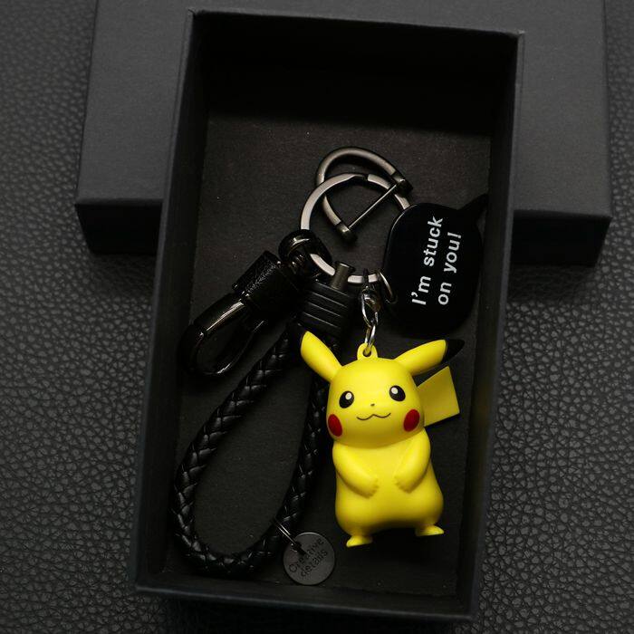 (In Stock) Pokémon Pikachu Keychain Pendant Gota Duck Cute Schoolbag Ornaments Men and Women Car Keychain Figure