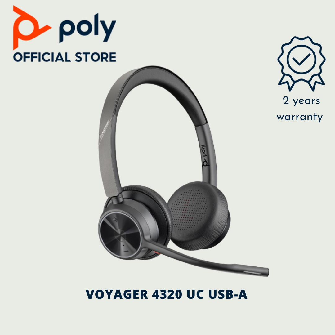 [NEW MODEL] Poly / Plantronics VOYAGER 4320 SERIES USB-A/USB-C Headset 218475-02/218476-02/218478-02/218479-02 2 Years Local Warranty - Poly Official Store