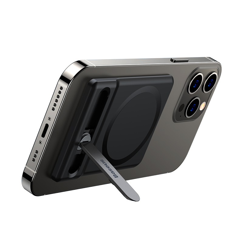 Baseus Foldable Magnetic Phone Stand For iPhone 14 13 12 Adjustable Desktop Tablet Holder 360° Rotatable Bracket