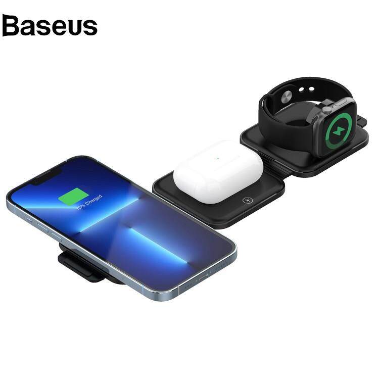 Baseus Z12 Folding Magnetic Wireless Charger 3-in-1 Charging Pad for iPhone 14 / Apple Watch / Airpods Pro (CE Certified)
