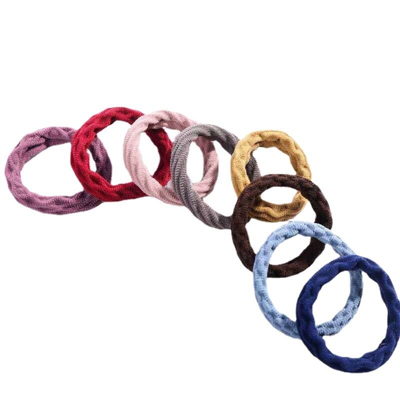 TIZHAN Korean-style Thickened High-elasticity Seamless Durable Hair Rope Elastic Hair Loop Random Color