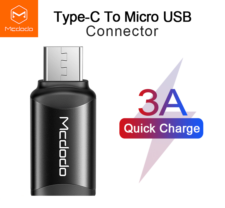 Mcdodo OTG Cable Adapter for iPhone Lightning to Type c Portable Micro USB to Type C Fast Charging Converter