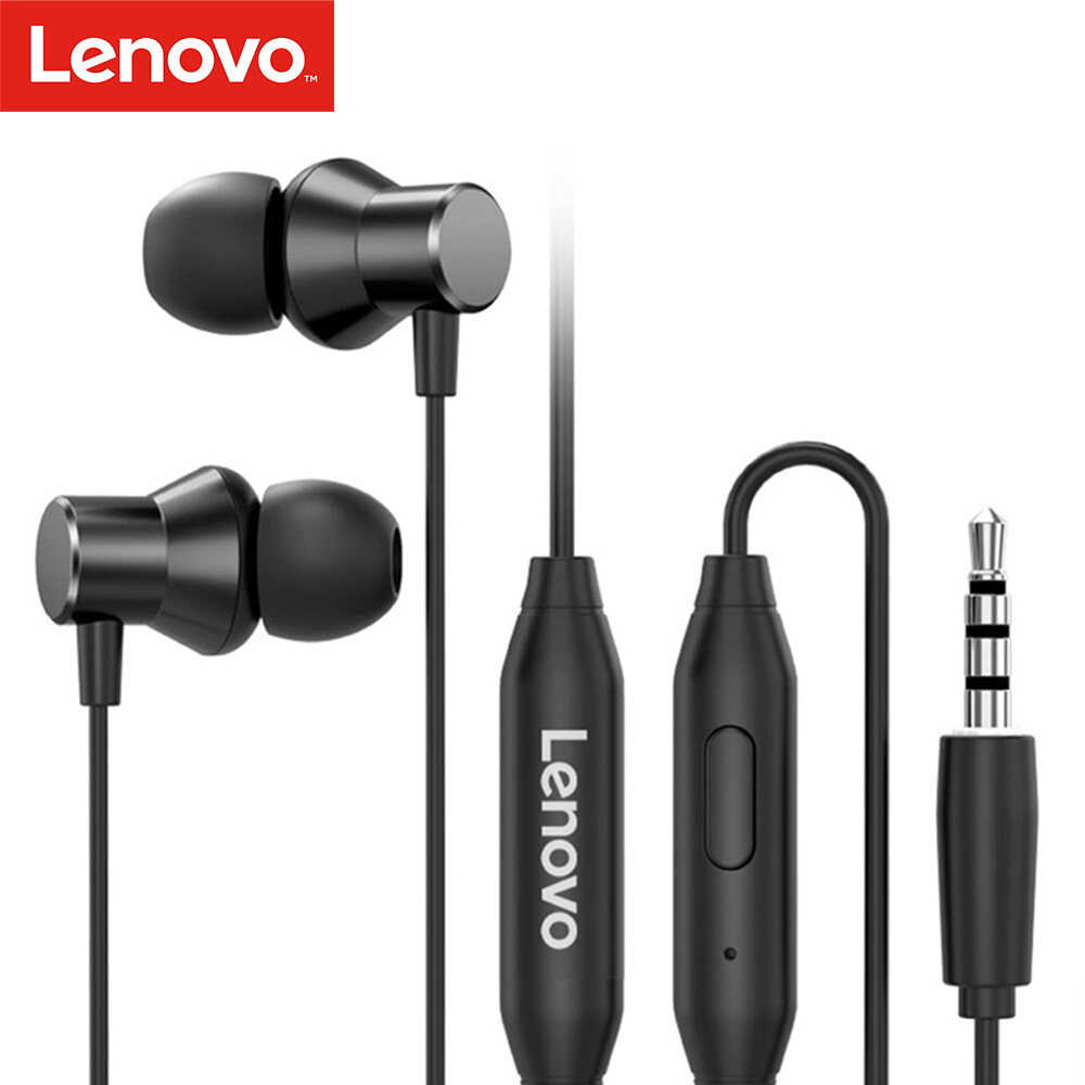 Lenovo HF130 3.5mm In-ear Wired Earphone Sound Heavy Bass Stereo Earbuds Sports Earphone with Microphone