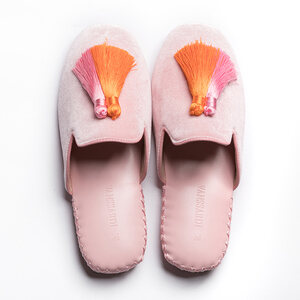 Light Luxury High-End High-End High-Grade Sheepskin Leather Slippers Home Indoor Wooden Floor Men and Women Home Office