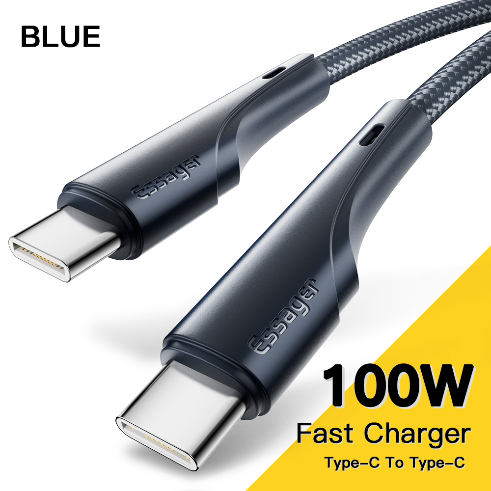 Essager PD 60w/100W USB C To USB Type C Cable USBC PD Fast Charger Cord USB-C Type-c Cable For Xiaomi mi 10 Pro Samsung S20 Macbook Pro