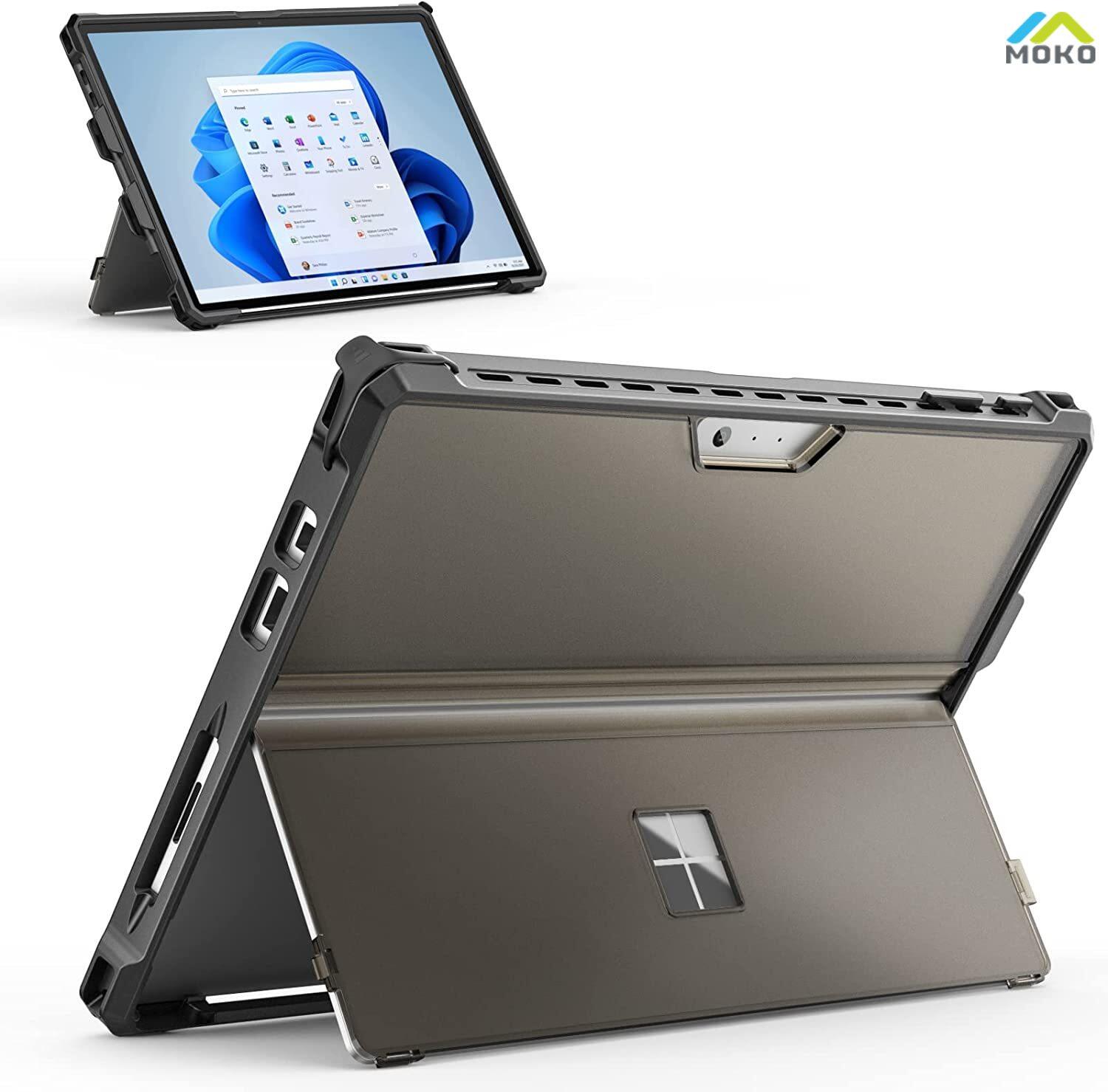 MoKo Case for Microsoft Surface Pro 7 Plus/Pro7/Pro 6/Pro 5/Pro 4/ LTE - All-in-One Rugged Cover Case with Pen Holder, Kickstand Protective Case, Compatible with Type Cover Keyboard