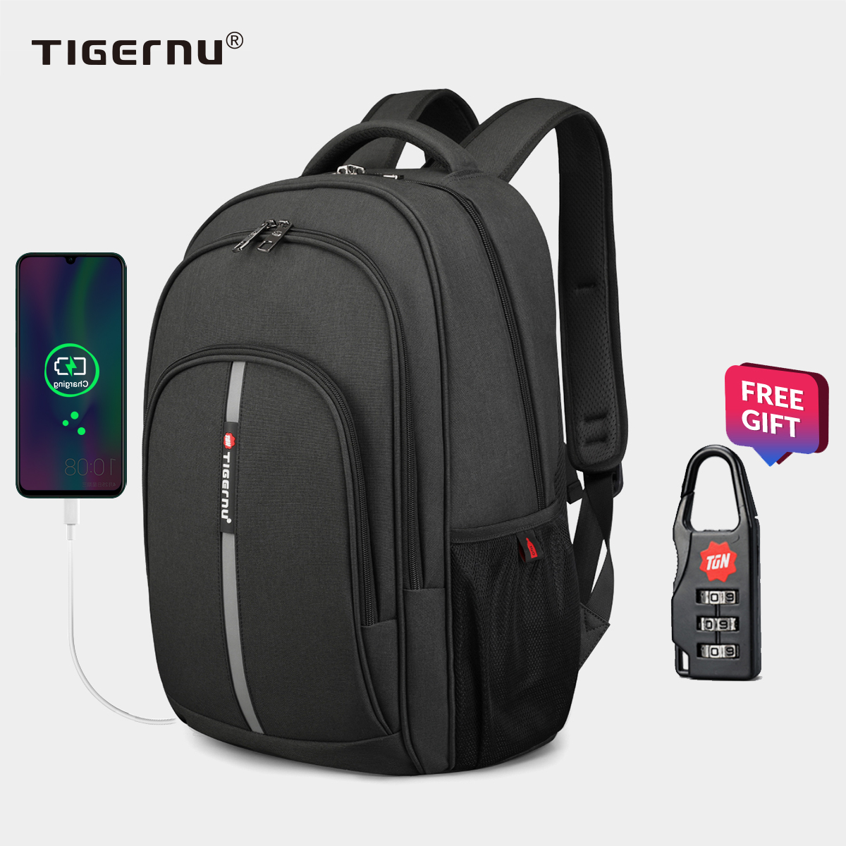 Tigernu New Large Capacity durable 15.6 inch Laptop bag  Business backpack for men  T-B3893