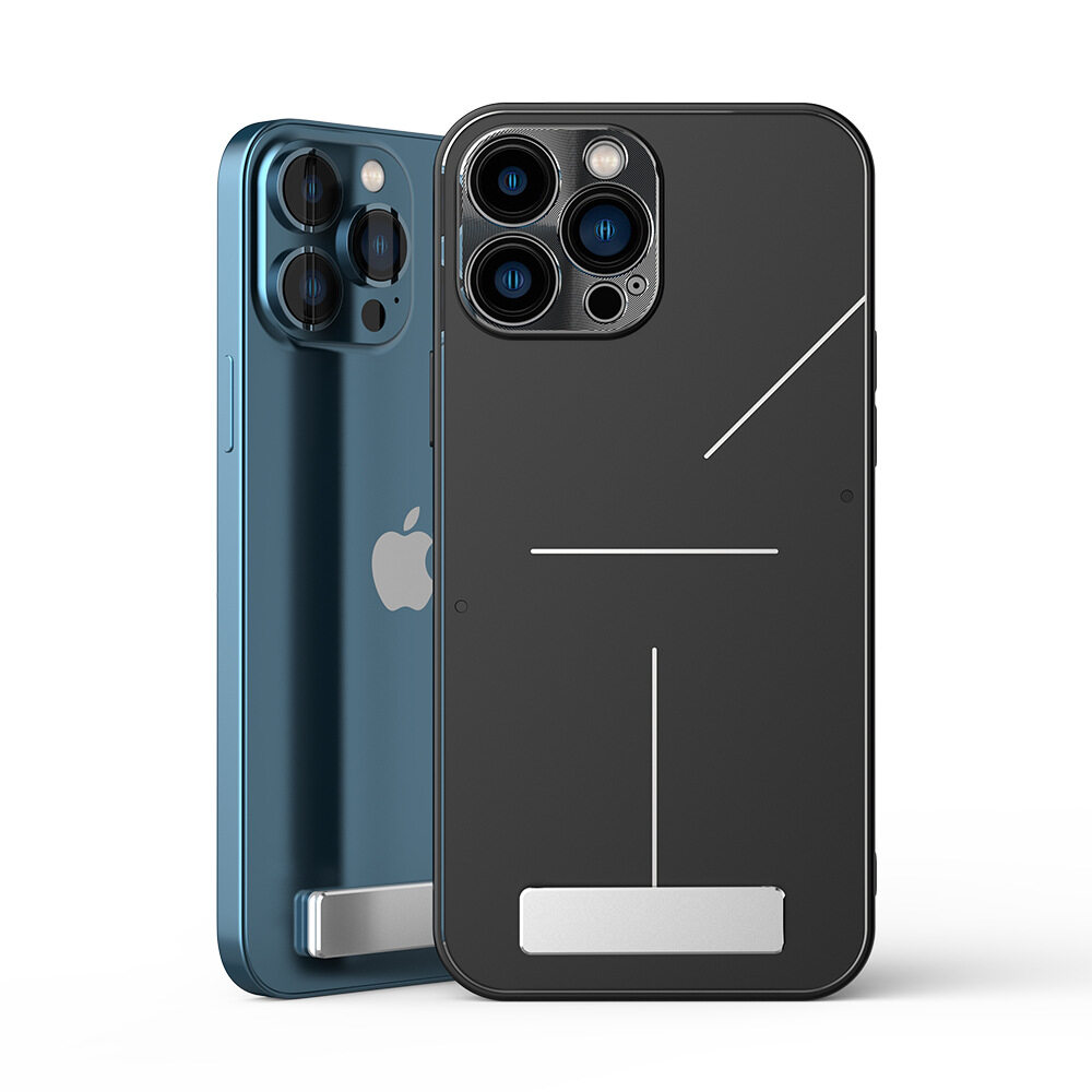 ZUZG Mini Aluminum Alloy Mobile Phone Back Bracket Small Bracket Mini Double Pole Support Bracket Invisible Folding Holder for Universal iPhone OPPO Vivo Realme Xiaomi