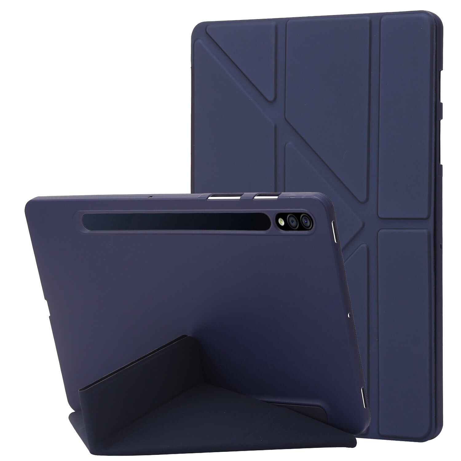 Folding Silicone Tablet Case for Samsung Galaxy Tab S8 S7 Plus FE 12.4 inch S8 S7 11 inch A8 SM-X200 Soft Casing Cover
