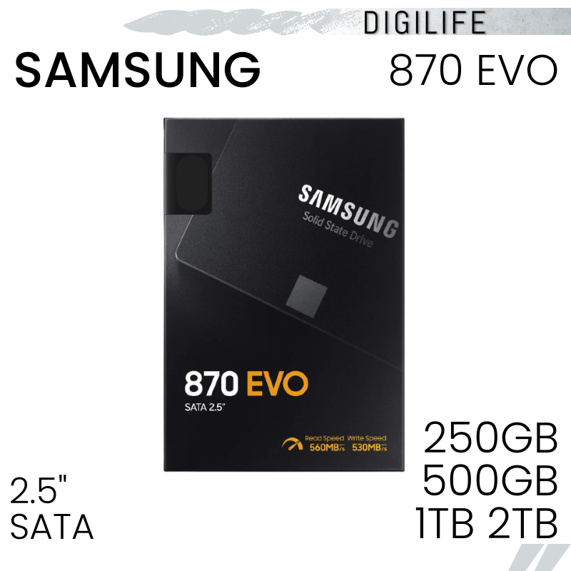 Super Deal! Samsung 870 EVO Solid State Drives (SSD) - 250GB / 500GB / 1TB / 2TB