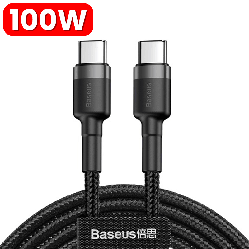 Baseus USB Type C To Type C Cable PD 60W 100W For ipad Pro 2021 Huawei Samsung Galaxy S9 S10 S20 Note 10 Nintendo Switch Fast Charger Cable For Macbook Pro Support Quick Charge 4.0 USB Cable
