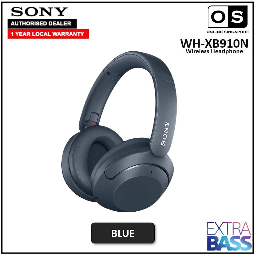 Online Singapore - Sony WH-XB910N EXTRA BASS Wireless Noise Cancelling Headphones
