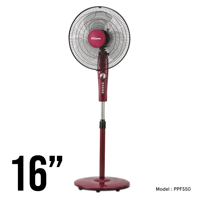 PowerPac Stand Fan 16 inch Standing fan with Timer(PPFS50)