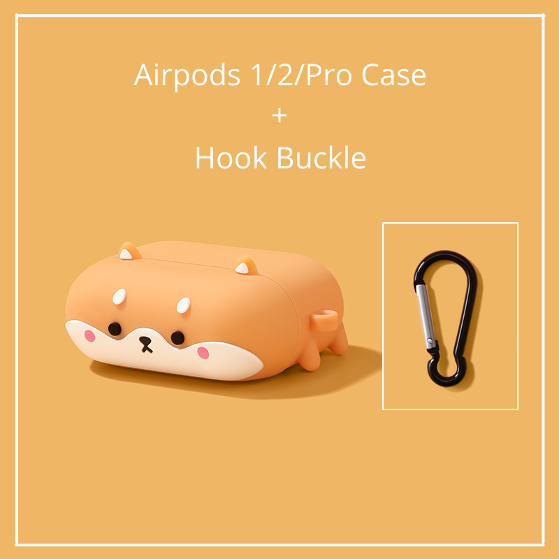 ❣️SG Ready Stock❣️Cute Airpods 1/2/Pro Case Papa-Corgi Design Silicone Protective Cover For AirPods Pro
