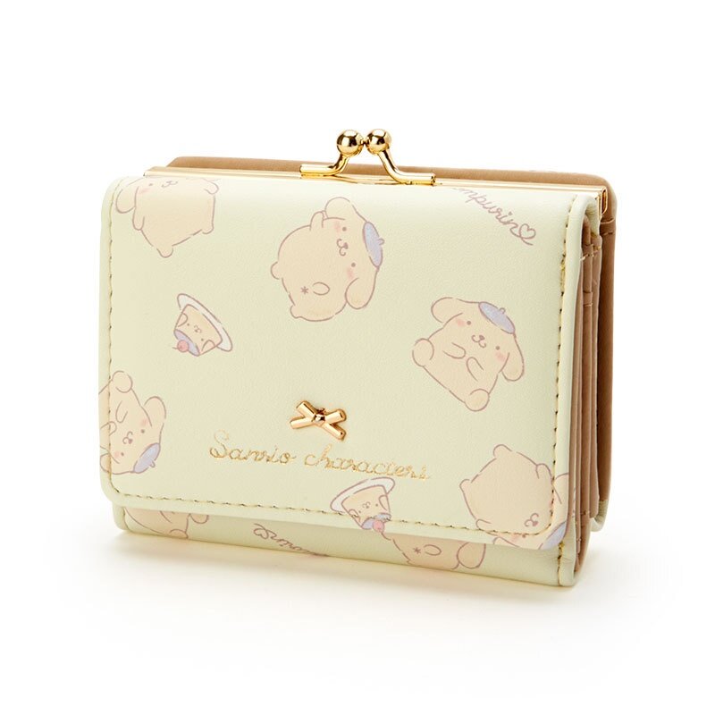 New PU Girl Short Foldable Wallet My Melody Card Holder Kuromi Clutch Bag Zipper Buckle Card Wallet