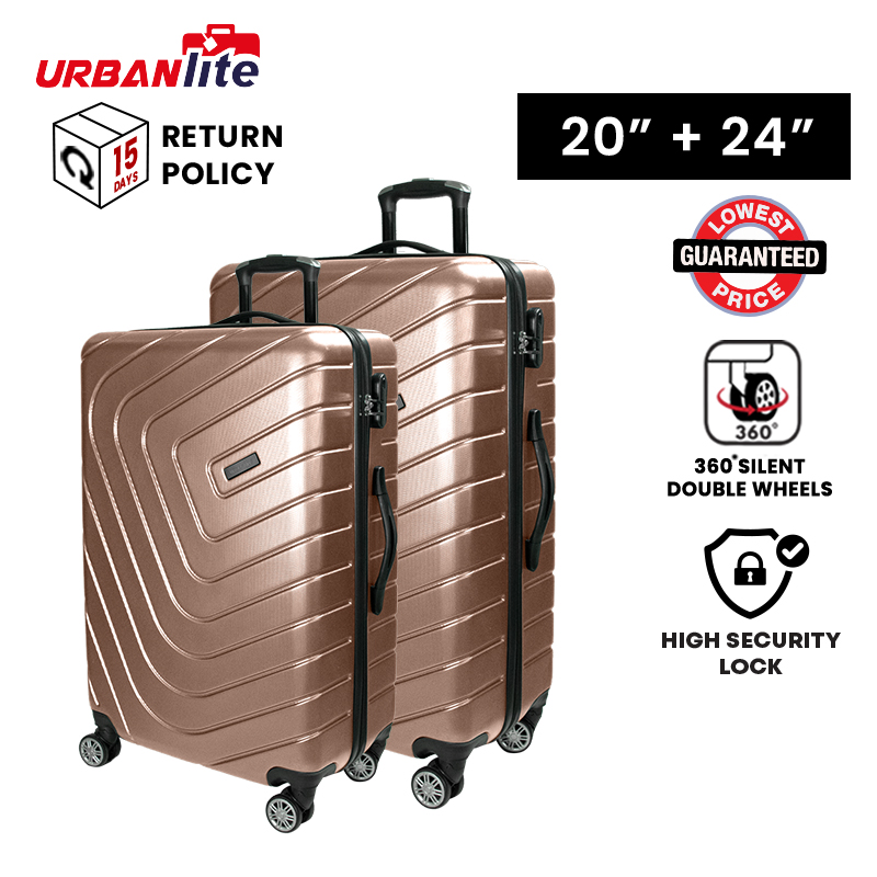 [SG Ready Stock] URBANlite Rayer 20"+24" Inch Bundle Set 360° Spinner 8 Wheels ABS Hard case- ULH21905 Within 3 Working Days By Universal Traveller